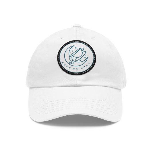 Cafe De Luna Dad Hat with Leather Patch (Round)